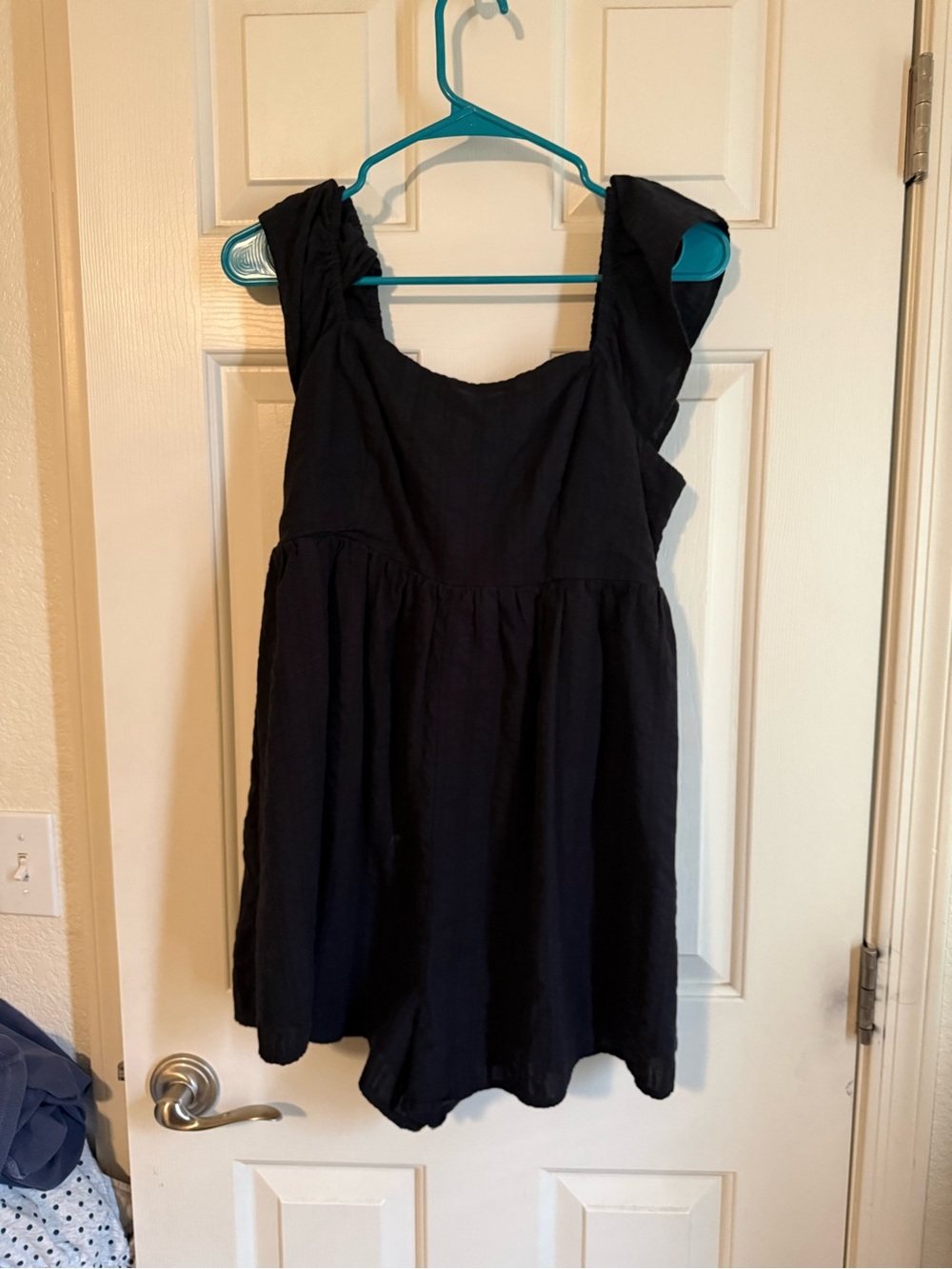American Eagle Outfitters Black Ruffle Strap Girls' Dress